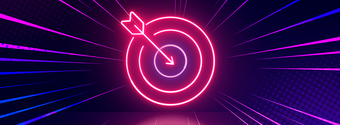 Neon bulls eye