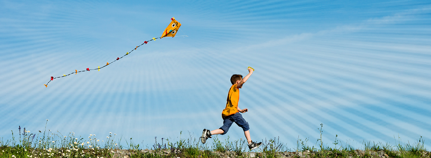 child with kite